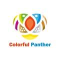 logo de Pantera colorida