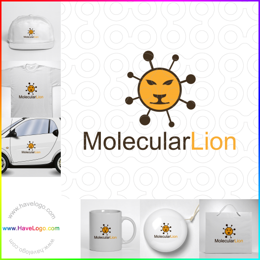 Compra un diseño de logo de León molecular 63529