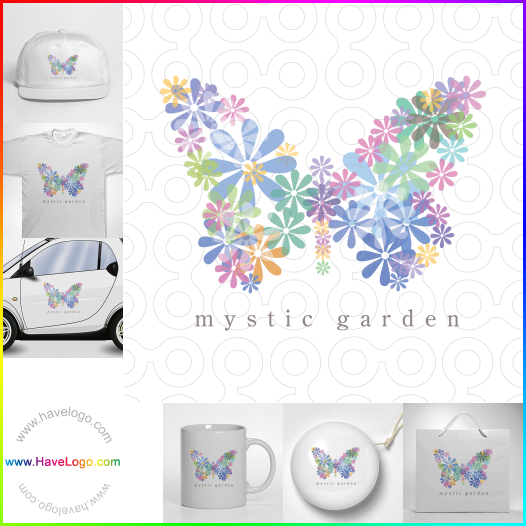 Compra un diseño de logo de mariposa 52623