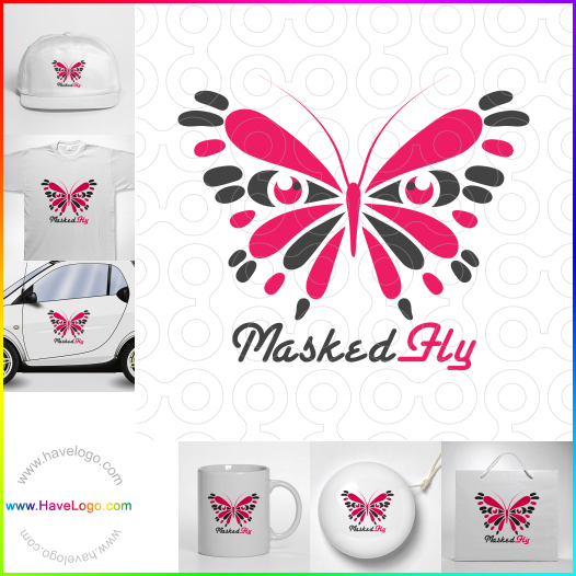 Compra un diseño de logo de mariposa 54870