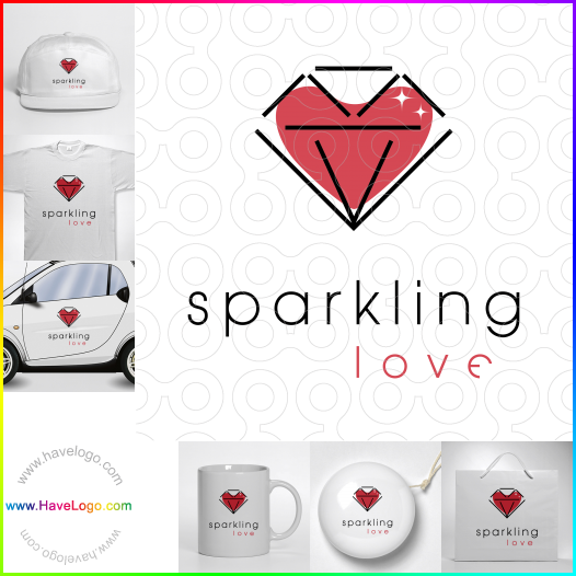 Koop een sprankelende liefde logo - ID:65140
