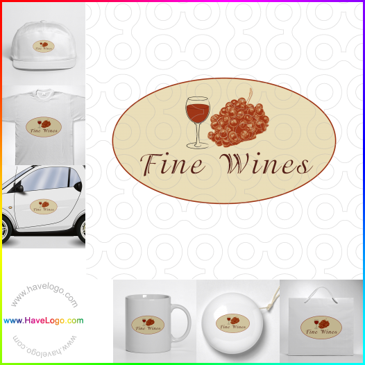 Koop een wijnglas logo - ID:29113