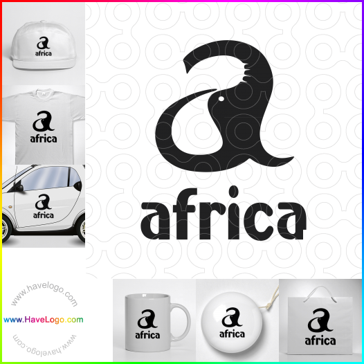 Compra un diseño de logo de África Elefante 62058