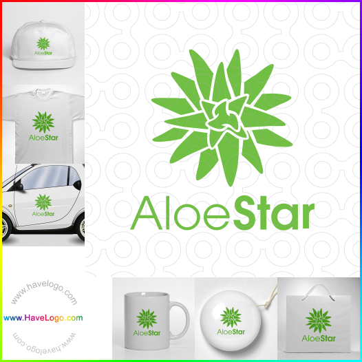 Compra un diseño de logo de Aloe Star 65178