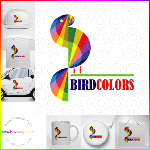 Compra un diseño de logo de Bird Colors 65348