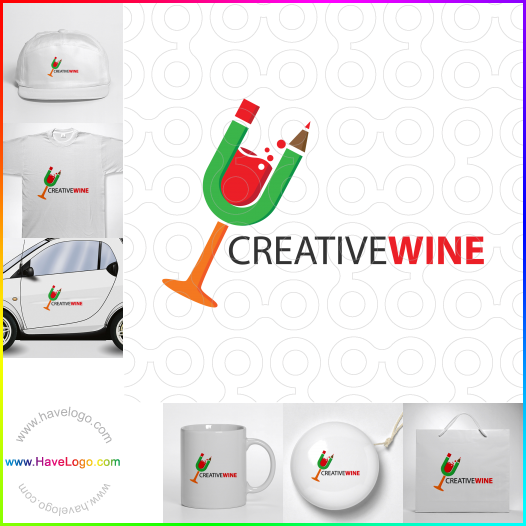 Koop een Creatieve wijn logo - ID:62905