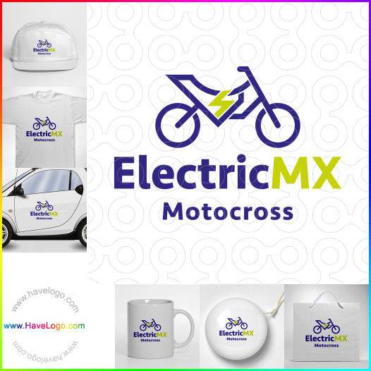 Compra un diseño de logo de Motocross MX eléctrico 62787
