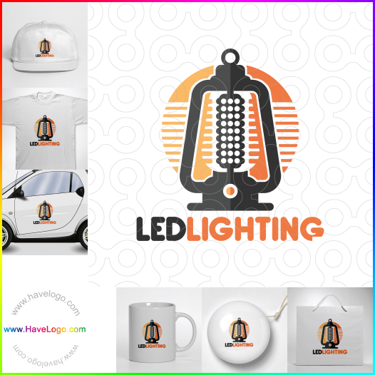 Compra un diseño de logo de Iluminación LED 60674