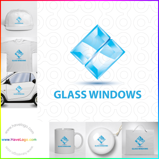 Acheter un logo de fenêtres en verre - 63342
