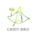 logo uccello verde
