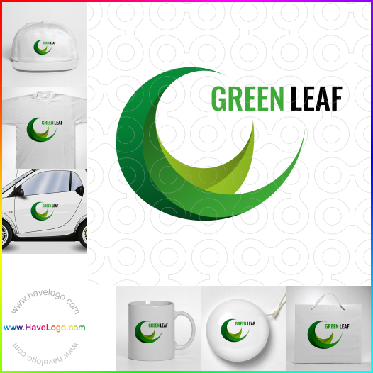 Compra un diseño de logo de Hoja verde 66081