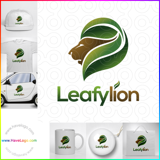 Compra un diseño de logo de Leafy Lion 64693