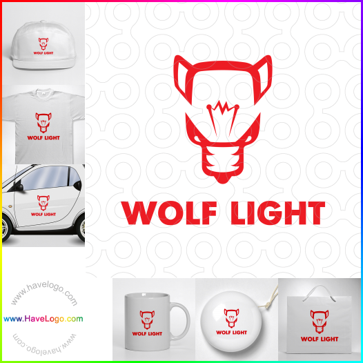 Compra un diseño de logo de Wolf Light 60844