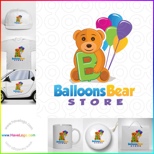 Koop een ballonnen beer winkel logo - ID:65749