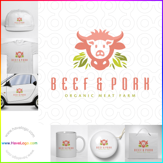 Compra un diseño de logo de Beef & Pork 61577