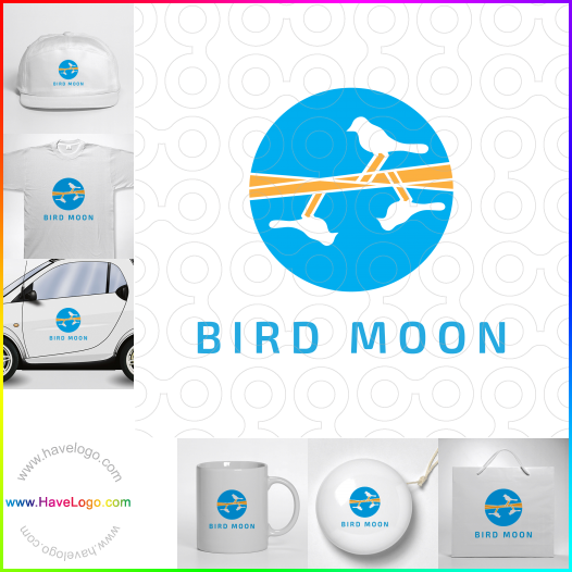Compra un diseño de logo de Bird Moon 66472