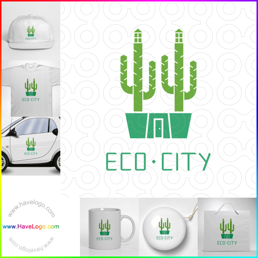 Compra un diseño de logo de Eco ciudad 63769