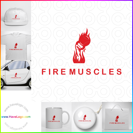 Compra un diseño de logo de Músculos del fuego 59998