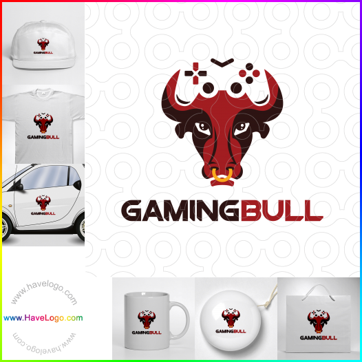 Compra un diseño de logo de Gaming Bull 61876