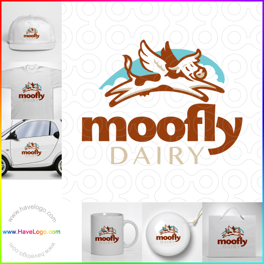 Compra un diseño de logo de Moofly Dairy 61458