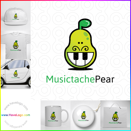 Compra un diseño de logo de Musictache Pear 66883