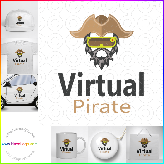 Compra un diseño de logo de Pirata virtual 61205