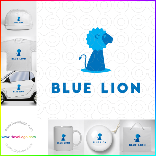 Koop een blauwe leeuw logo - ID:63436
