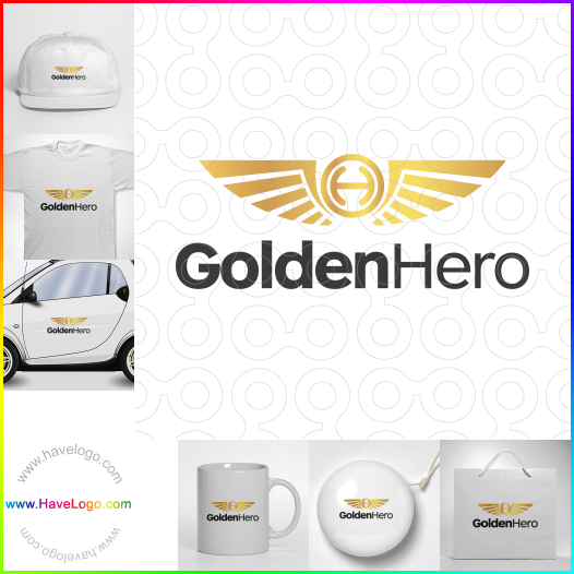 Compra un diseño de logo de héroe dorado 65267