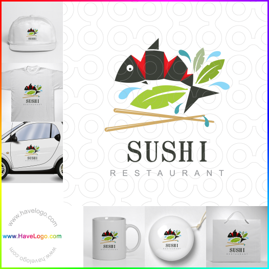 Compra un diseño de logo de Sushi 47344