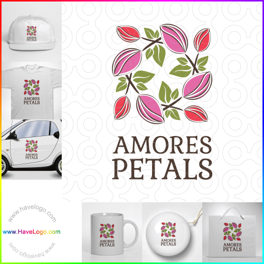 Compra un diseño de logo de Amores Petals 66012