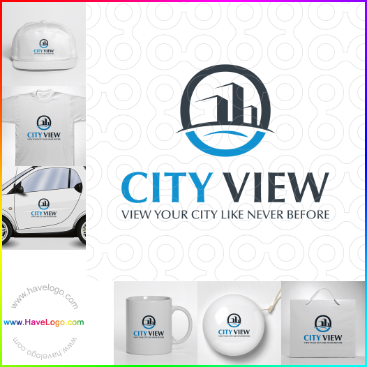 Compra un diseño de logo de Vista de la ciudad 65748