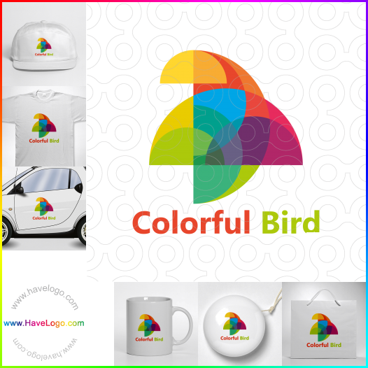 Koop een Kleurrijke vogel logo - ID:62006