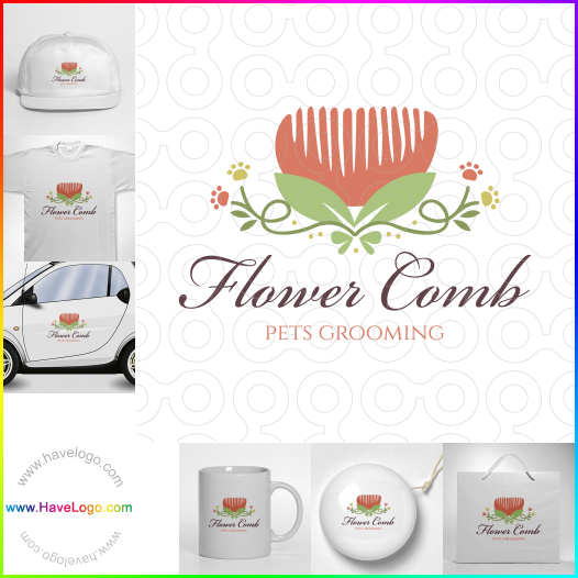 Acheter un logo de Peigne à fleurs - 66760