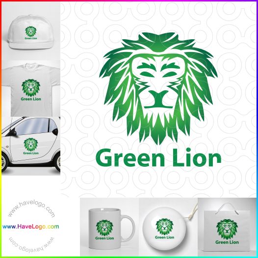 Compra un diseño de logo de León verde 62572