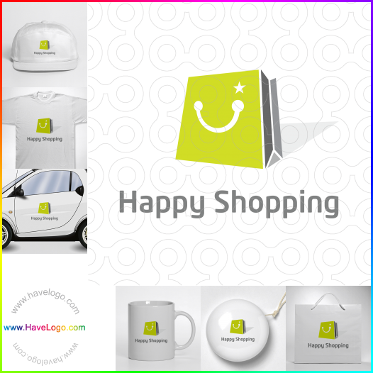 Compra un diseño de logo de Compras felices 63053