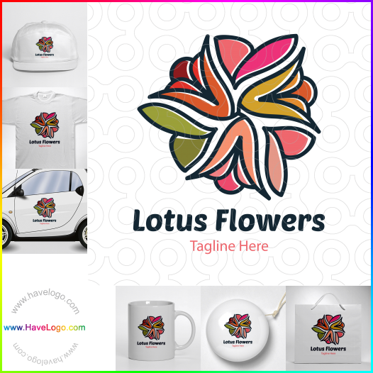 Compra un diseño de logo de Flores de loto 61059