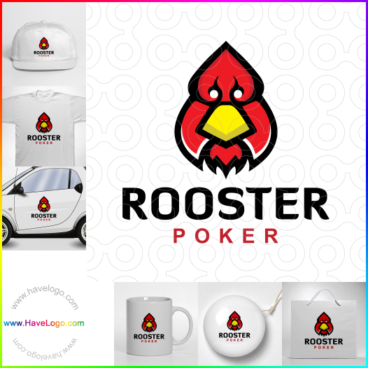 Compra un diseño de logo de Rooster Poker 60709