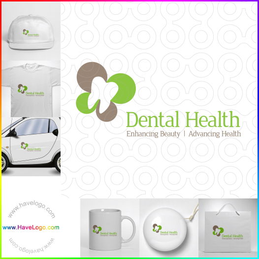 Koop een groene tandheelkundige logo - ID:27459