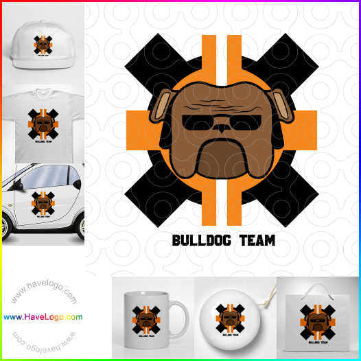 Compra un diseño de logo de Bulldog team 63186