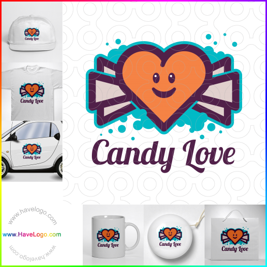 Compra un diseño de logo de Candy Love 61382