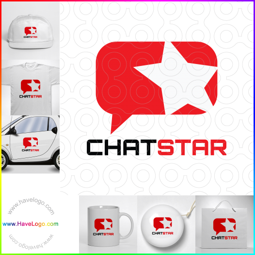 Compra un diseño de logo de Estrella de chat 66868