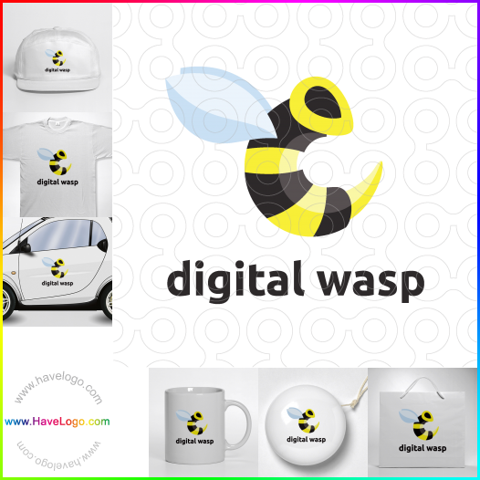 Koop een Digitale wasp logo - ID:62455