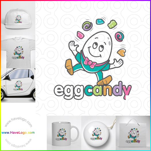 Compra un diseño de logo de Egg Candy 64536