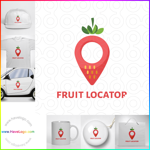 Compra un diseño de logo de Localizador de frutas 66951