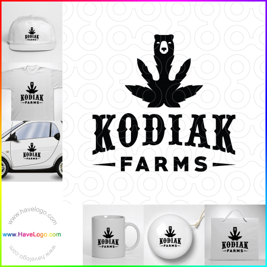 Compra un diseño de logo de Kodiak Farms 66517