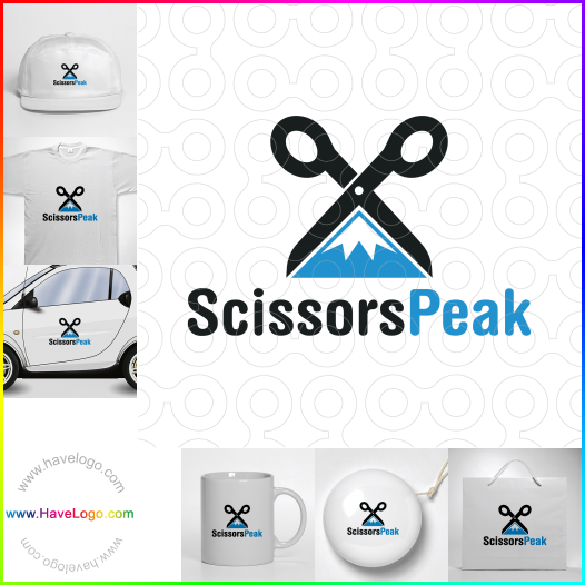 Compra un diseño de logo de Scissors Peak 60236