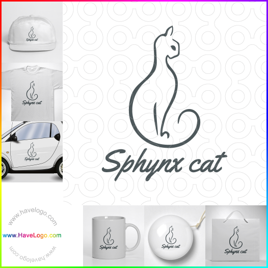 Koop een Sphynx kat logo - ID:62124