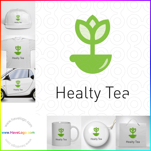 Koop een groene thee logo - ID:22372