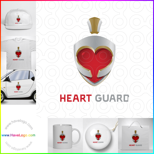 Compra un diseño de logo de guardia del corazón 63755