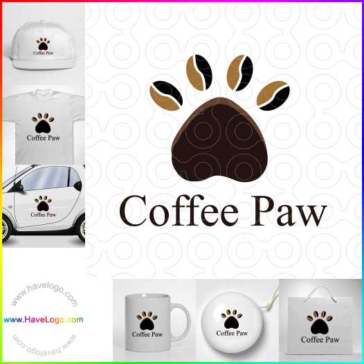 Compra un diseño de logo de Coffee Paw 64832